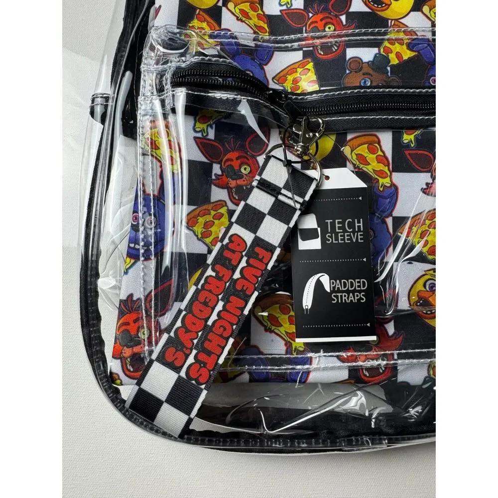 Five Nights at Freddy's Clear Backpack Bioworld FNAF Stadium Bag Tech Sleeve NWT